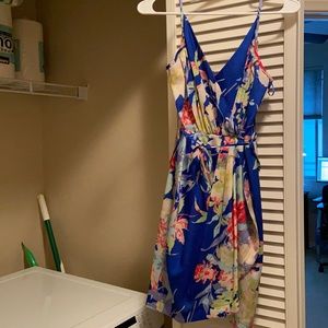 Yumi Kim Blue Floral Midi Dress XS